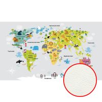 Фреска детская Ortograf Для самых маленьких 33739 Фактура флок FLK Флизелин (4,7*2,7) Серый/Разноцветный, Карты арт-33739 (флок FLK) — фото 1, Фрески