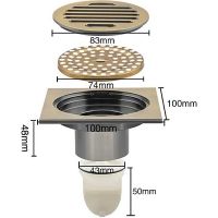 Душевой трап Gappo с решеткой Бронза арт-G81001-4 — фото 15, Трапы для душа