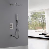 Душевая система Abber Daheim с термостатом Никель арт-AF8250NG — фото 2, Встраиваемые душевые комплекты