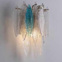 Настенный светильник Divinare Amelie Прозрачный Бирюзовый Золото арт-6002/01 AP-1 — фото 2, Бра