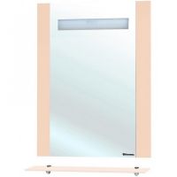 Зеркало Bellezza Берта 75 с подсветкой Бежевое арт-4610712050079 — фото 1, Зеркала в ванную комнату