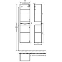 Шкаф пенал Iddis Cloud 40 подвесной Белый матовый Черный мрамор арт-CLO40B0i97 — фото 8, Пеналы для ванной комнаты