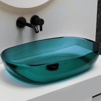 Раковина-чаша Abber Kristall 60 Бирюзовая арт-AT2805Aquamarin — фото 2, Раковины накладные