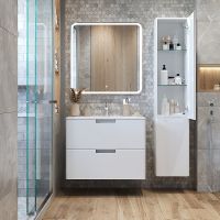 Тумба с раковиной Creto Bravo 100 подвесная Белая глянцевая арт-22-BrW100 — фото 7, Тумбы с раковиной