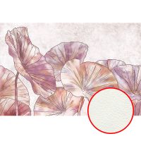 Фреска Ortograf Grafika Natura 31512 Фактура флок FLK Флизелин (4,1*2,7) Фиолетовый/Оранжевый/Серый, Цветы/Абстракция арт-31512 (флок FLK) — фото 1, Фрески