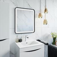 Зеркало Iddis Cloud 60 с подсветкой Черный матовый арт-CLO6000i98 — фото 1, Зеркала в ванную комнату
