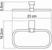 Кольцо для полотенец WasserKRAFT Exter Светлая бронза арт-K-5260 — фото 5, Полотенцедержатели