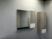 Товар: Зеркальный шкаф Comforty Страсбург 90 Дуб дымчатый арт-00-00006573 - фото 2 Зеркальный шкаф Comforty Страсбург 90 Дуб дымчатый арт-00-00006573 — фото 2, Зеркальные шкафы в ванную