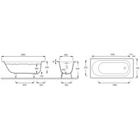 Чугунная ванна Jacob Delafon Soissons 160x70 без антискользящего покрытия арт-E2931-00 — фото 5, Чугунные ванны