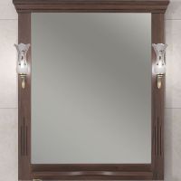 Зеркало Opadiris Риспекто 85 Орех антикварный с выключателем арт-00-00007064 — фото 1, Зеркала в ванную комнату