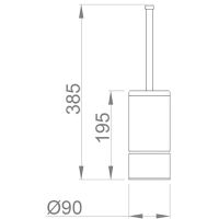 Ершик для унитаза Nofer Нержавеющая сталь матовая арт-09071.S — фото 2, Ершики для унитаза