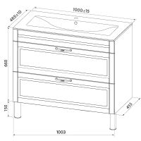 Товар: Тумба с раковиной Iddis Oxford 100 Синяя арт-OXF10N1i95K - фото 5 Тумба с раковиной Iddis Oxford 100 Синяя арт-OXF10N1i95K — фото 5, Тумбы с раковиной