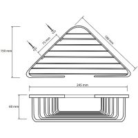 Товар: Полка корзина Bemeta Cytro угловая Хром арт-102308122 - фото 3 Полка корзина Bemeta Cytro угловая Хром арт-102308122 — фото 3, Полки для ванной и душа