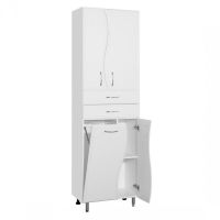 Товар: Шкаф пенал Style Line Волна 60 Белый арт-ЛС-000010047 - фото 4 Шкаф пенал Style Line Волна 60 Белый арт-ЛС-000010047 — фото 4, Пеналы для ванной комнаты