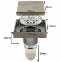 Душевой трап Gappo с решеткой Бронза арт-G81005-4 — фото 13, Трапы для душа