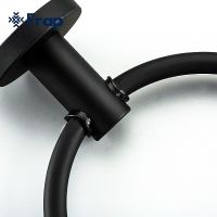 Кольцо для полотенец Frap F302 Черное матовое арт-F30204 — фото 8, Полотенцедержатели