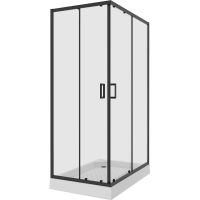 Душевой уголок Niagara Nova 100х80 NG-6881-08 BLACK профиль Черный стекло прозрачное арт-68810811BLACK — фото 1, Прямоугольные душевые уголки