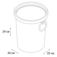 Ведро для мусора Grampus Бежевое арт-GR-8389 — фото 2, Мусорные ведра