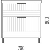 Тумба под раковину Corozo Терра 80 Графит матовый арт-SD-00001323 — фото 5, Тумбы под раковину