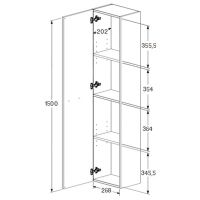 Шкаф пенал Roca Victoria 30 подвесной Белый глянец арт-A857564806 — фото 6, Пеналы для ванной комнаты