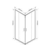 Душевой уголок Vincea Garda 90х80 профиль Хром стекло шиншилла арт-VSS-1G8090CH — фото 8, Прямоугольные душевые уголки