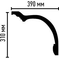Карниз Decomaster 2400x310x390 мм арт-95146 — фото 2, Карнизы