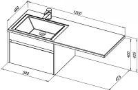 Тумба под раковину Aquanet Токио 120 подвесная Белая арт-236916 — фото 7, Тумбы под раковину