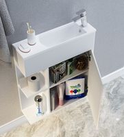 Тумба с раковиной 1MarKa Stretto 70П подвесная Белый глянец арт-У94633 — фото 5, Тумбы с раковиной