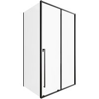 Душевой уголок Allen Brau Fantasy 120x100 профиль Черный матовый стекло прозрачное арт-3.11006.31 + 3.11014.31 — фото 1, Прямоугольные душевые уголки