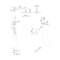 Душевая система Abber Wasser Kreis Хром арт-AF8117 — фото 3, Встраиваемые душевые комплекты