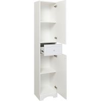 Шкаф пенал Runo Мерида 35 R Белый арт-00-00000965 — фото 4, Пеналы для ванной комнаты