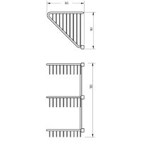 Полка корзина Migliore Complementi угловая Золото арт-22055 — фото 2, Полки для ванной и душа