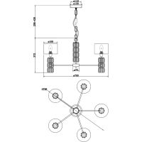 Люстра Maytoni Modern Talento Белая Хром арт-DIA008PL-05CH — фото 6, Люстры