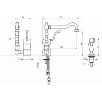 Смеситель для кухни Migliore Queen Nostalgia Хром арт-18250 — фото 4, Смесители для кухни