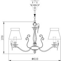Люстра Maytoni Elegant Bird Льняная Белый антик арт-ARM013-06-W — фото 6, Люстры