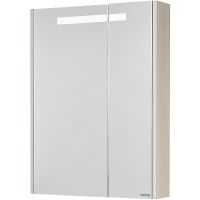 Зеркальный шкаф Aquaton Верди PRO 60 с подсветкой Белый Ясень фабрик арт-1A206902VDAV0 — фото 1, Зеркальные шкафы в ванную