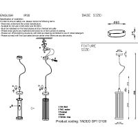 Подвесной светильник Crystal Lux Tadeo SP1 D100 Chrome Transparent Прозрачный Хром арт-TADEO SP1 D100 CHROME/TRANSPARENTE — фото 3, Подвесные светильники