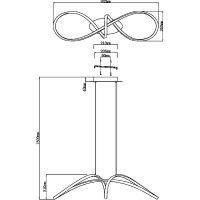Подвесной светильник Maytoni Modern Curve Черный арт-MOD156PL-L52B4K — фото 6, Подвесные светильники
