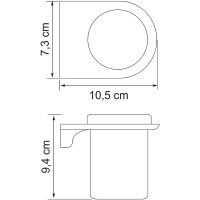 Стакан для зубных щеток WasserKRAFT Kammel Хром арт-K-8328 — фото 3, Стаканы для зубных щеток