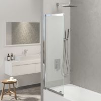 Товар: Шторка на ванну Berges River S Slider 98х145 профиль Хром стекло прозрачное арт-065014 - фото 2 Шторка на ванну Berges River S Slider 98х145 профиль Хром стекло прозрачное арт-065014 — фото 2, Шторки для ванной раздвижные