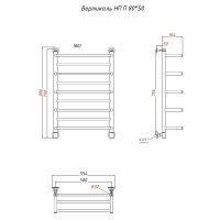 Товар: Водяной полотенцесушитель Тругор Вертикаль П НП 80x50 с полкой Хром арт-Вертикаль/нп8050П - фото 2 Водяной полотенцесушитель Тругор Вертикаль П НП 80x50 с полкой Хром арт-Вертикаль/нп8050П — фото 2, Водяные полотенцесушители