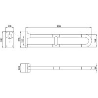 Поручень Nofer Белый арт-15051.80.NBA — фото 2, Поручни для ванной