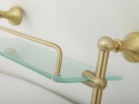 Стеклянная полка Veragio Gialetta двойная Бронза арт-VR.GIL-6412.BR — фото 2, Полки для ванной и душа