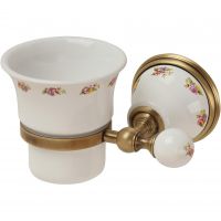 Стакан для зубных щеток Migliore Provance Бронза Белый арт-17643 — фото 1, Стаканы для зубных щеток