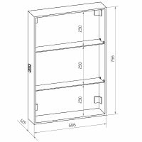 Зеркальный шкаф Континент Allure LED 55 L с подсветкой Белый арт-МВК002 — фото 15, Зеркальные шкафы в ванную