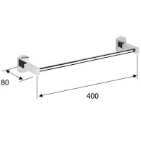Полотенцедержатель Remer Forma Хром арт-FR40CR — фото 2, Полотенцедержатели