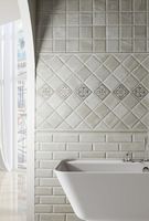 Керамический декор Monopole Ceramica Petra Armonia Silver B 15х15 см арт-Dec Armonia Petra Brillo Bisel Silver, B 15x15 — фото 2, Керамическая плитка