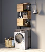 Стеллаж 1MarKa Grunge Loft 66 над стиральной машиной Дуб вотан арт-Ц0000005249 — фото 3, Стеллажи для ванной комнаты