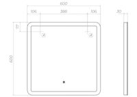 Зеркало Vigo Wing Classic 60 с подсветкой с сенсорным выключателем арт-z.WIN.60.Classic — фото 5, Зеркала в ванную комнату
