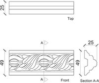 Молдинг Европласт 2000x49x25 мм арт-1.51.348 — фото 3, Молдинги
